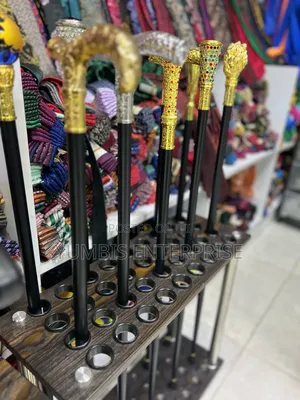 Gold /Silver Handles Metallic Walking Sticks With Sword 5500