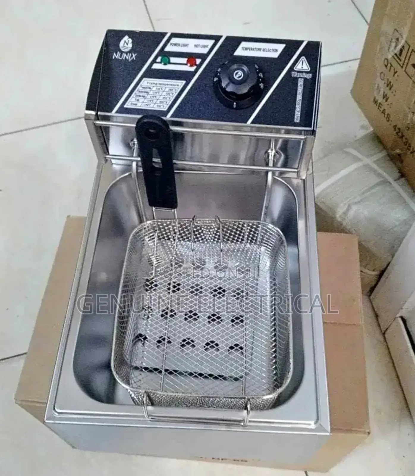 Deep Fryer- Nunix Mf-01 Single Stainless Steel Deep Fryer.: