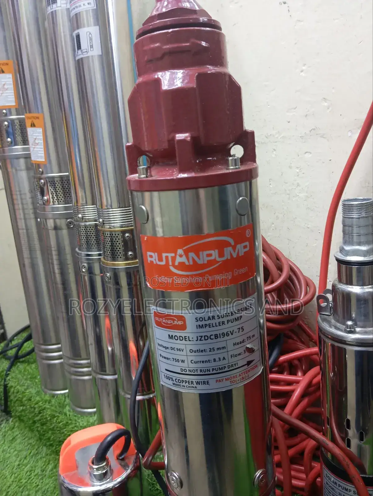 Submasible Solar Pump 750 Watts and 96v With 81 M Head