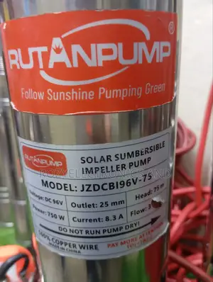 Submasible Solar Pump 750 Watts and 96v With 81 M Head