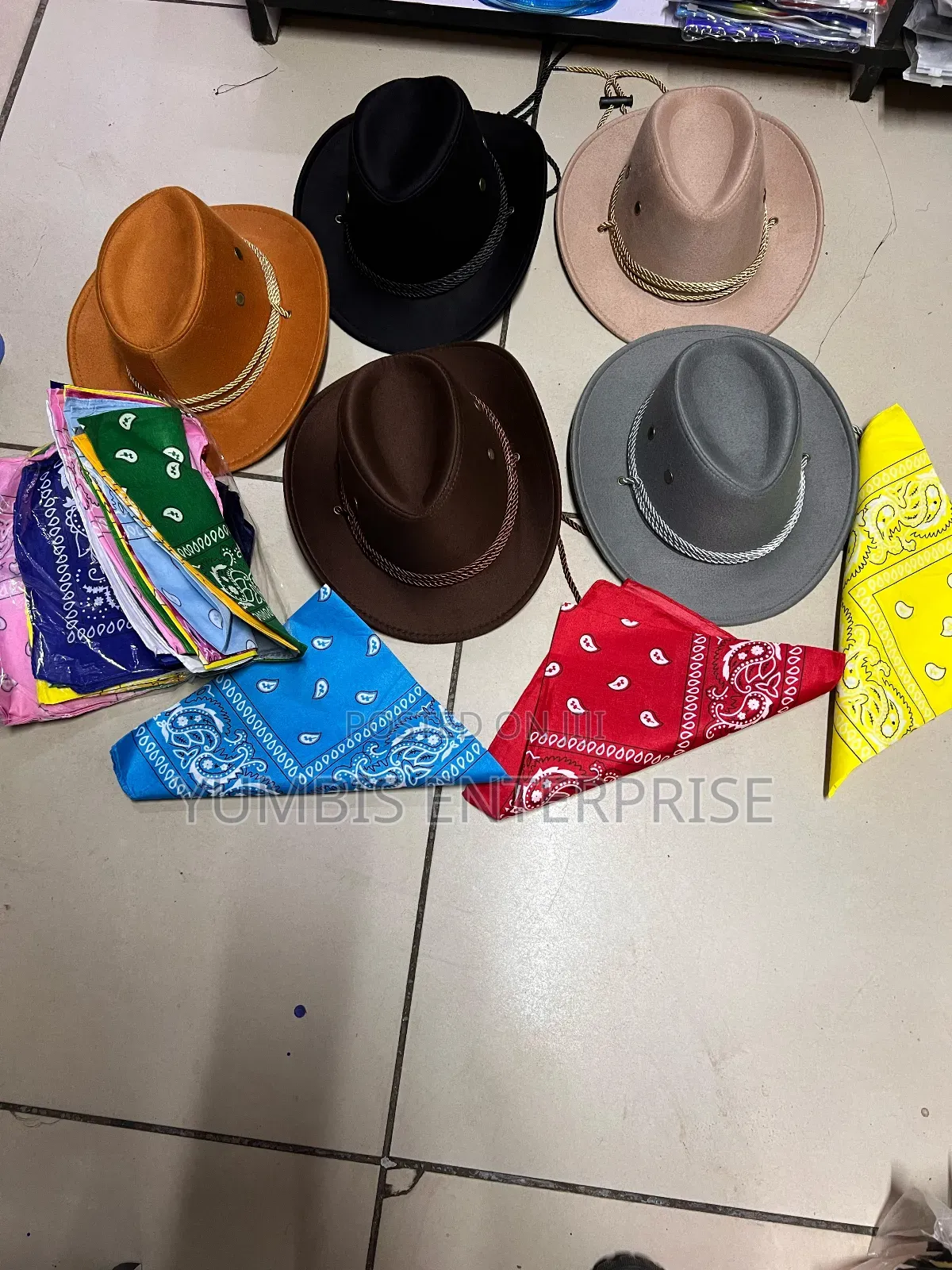 Kids _-Cbc_cowboycowgirl - Hats With Bandana Combo at 700 KSH