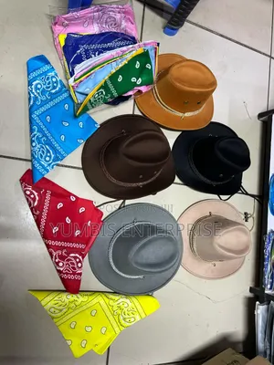 Kids _-Cbc_cowboycowgirl - Hats With Bandana Combo at 700 KSH