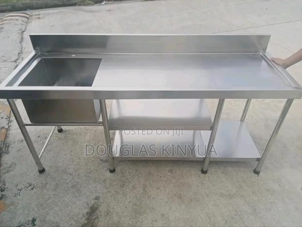Heavy Duty Stainless Steel Single Bowl Washing Sink.