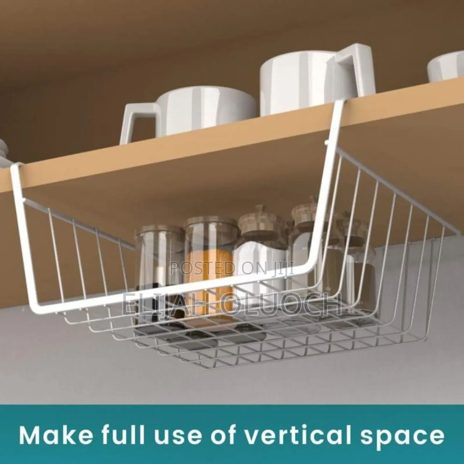 Black or White, Under Shelf Mesh Rack