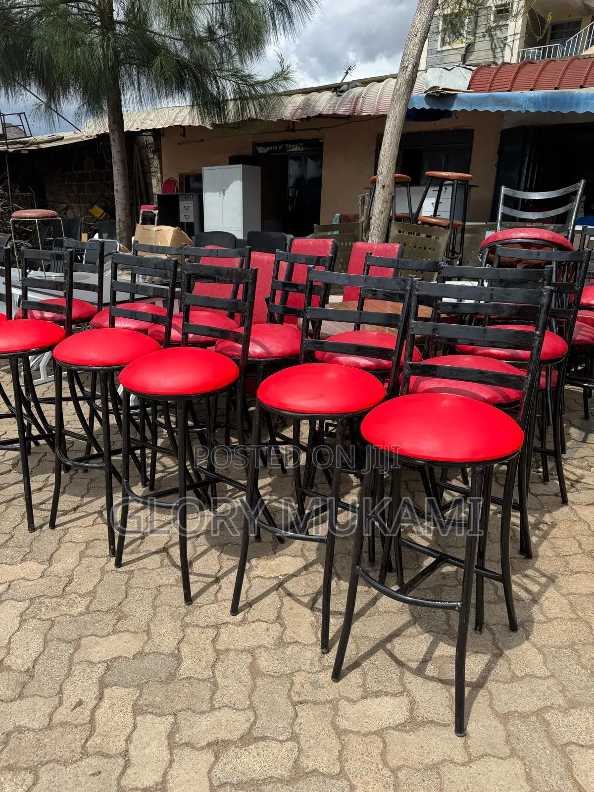 Restaurants And Bar High Sinatabu Chairs Red
