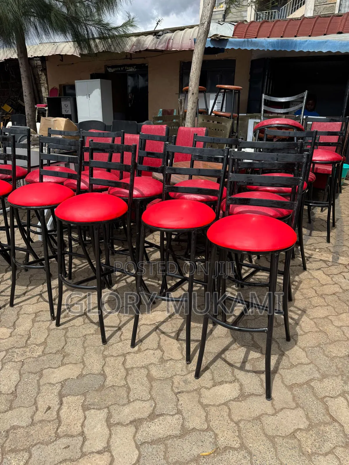 Restaurants And Bar High Sinatabu Chairs Red