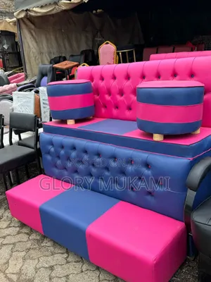 Blue Pink Pedicure Sofa