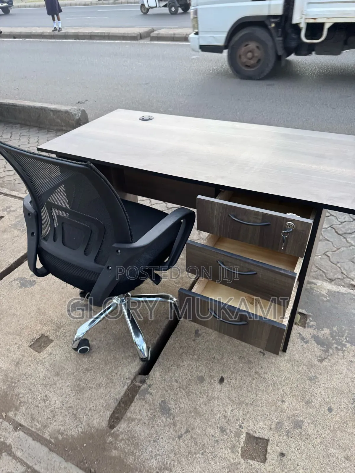 Office Chair And Office Desk Set