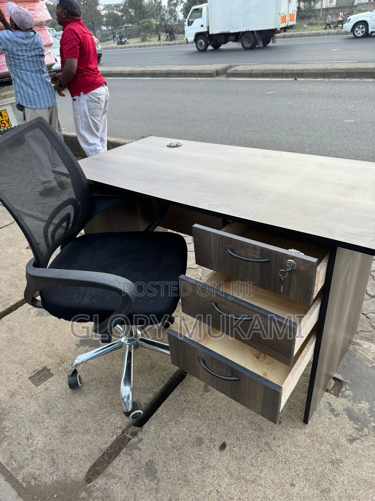 Office Chair And Office Desk Set