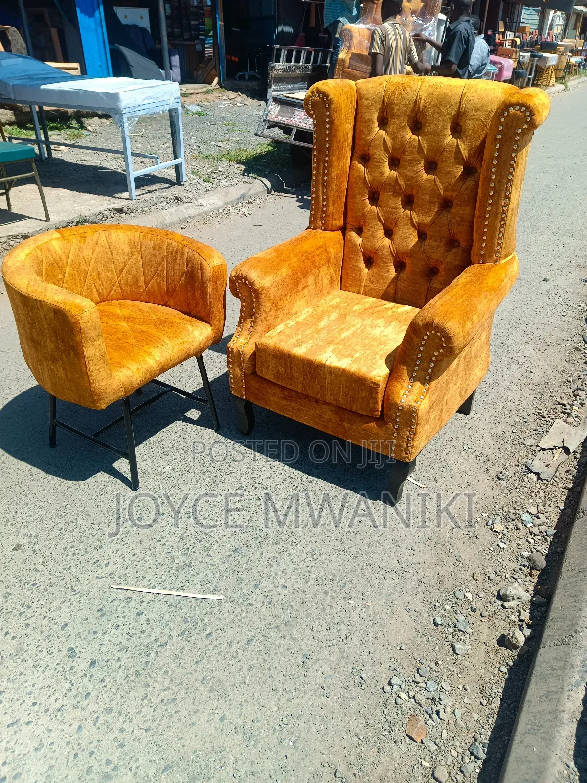 Pedicure Seat and Manicure Seat, Gold 