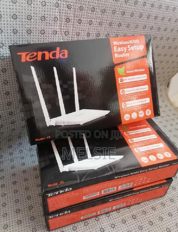Tenda N300 Wireless Wi-Fi Router Power 5dbi Antennas, (F3)