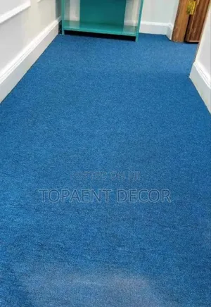 Sky Blue Office Decor Flooring Wall to Wall Carpet