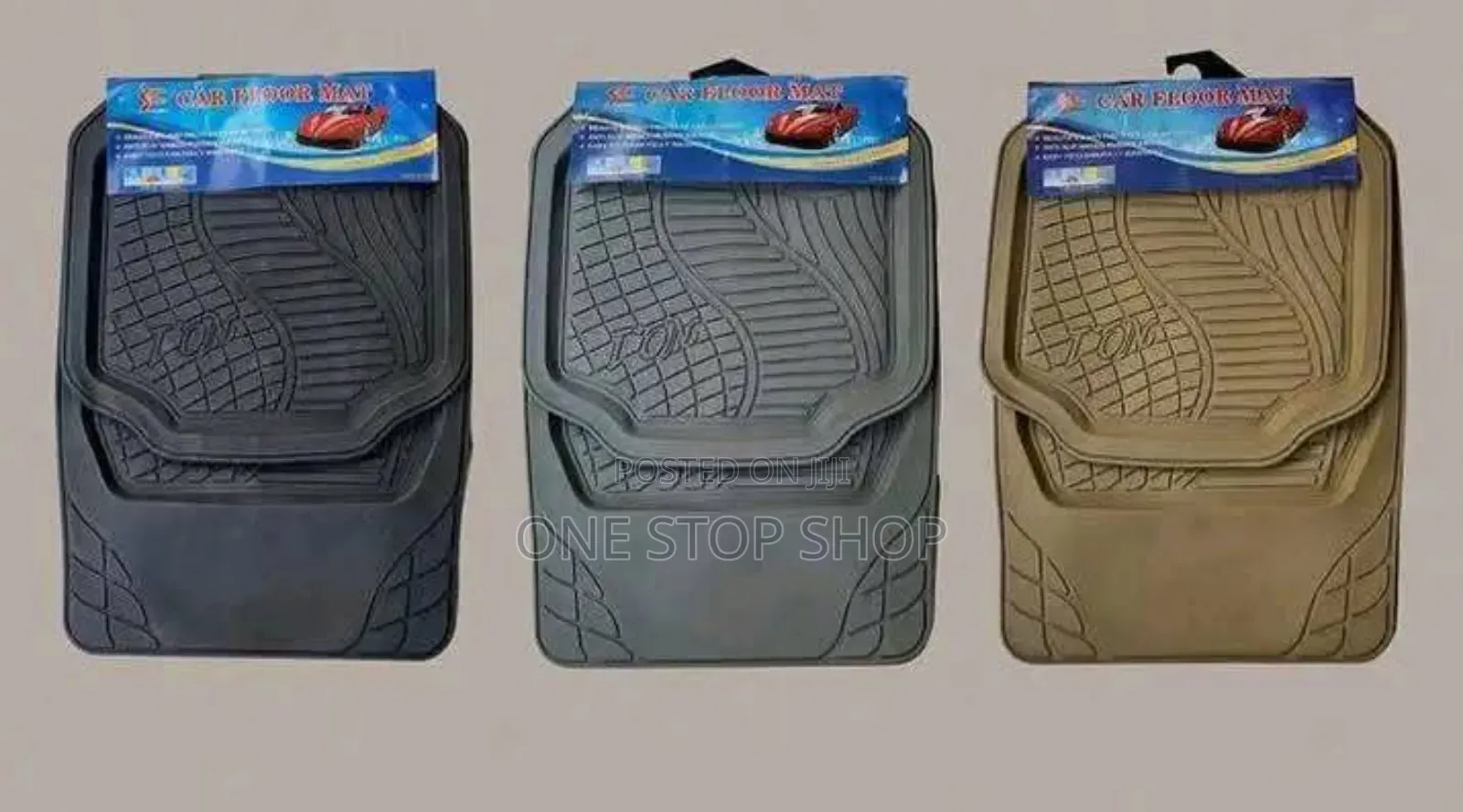 Car Black Mats 1500 Black-1800baije/Grey