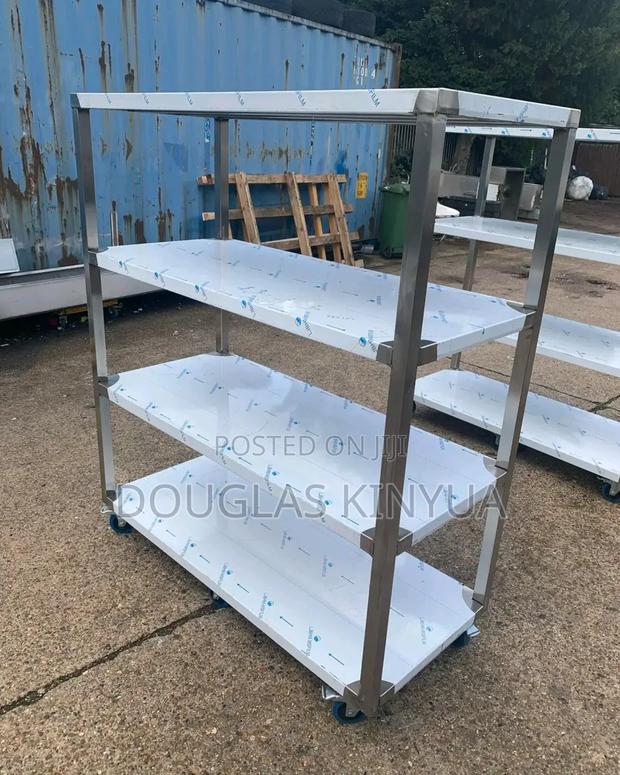 Stainless Steel Storage Rack (Stainless Kitchen Storage Rack - thumbnail 4