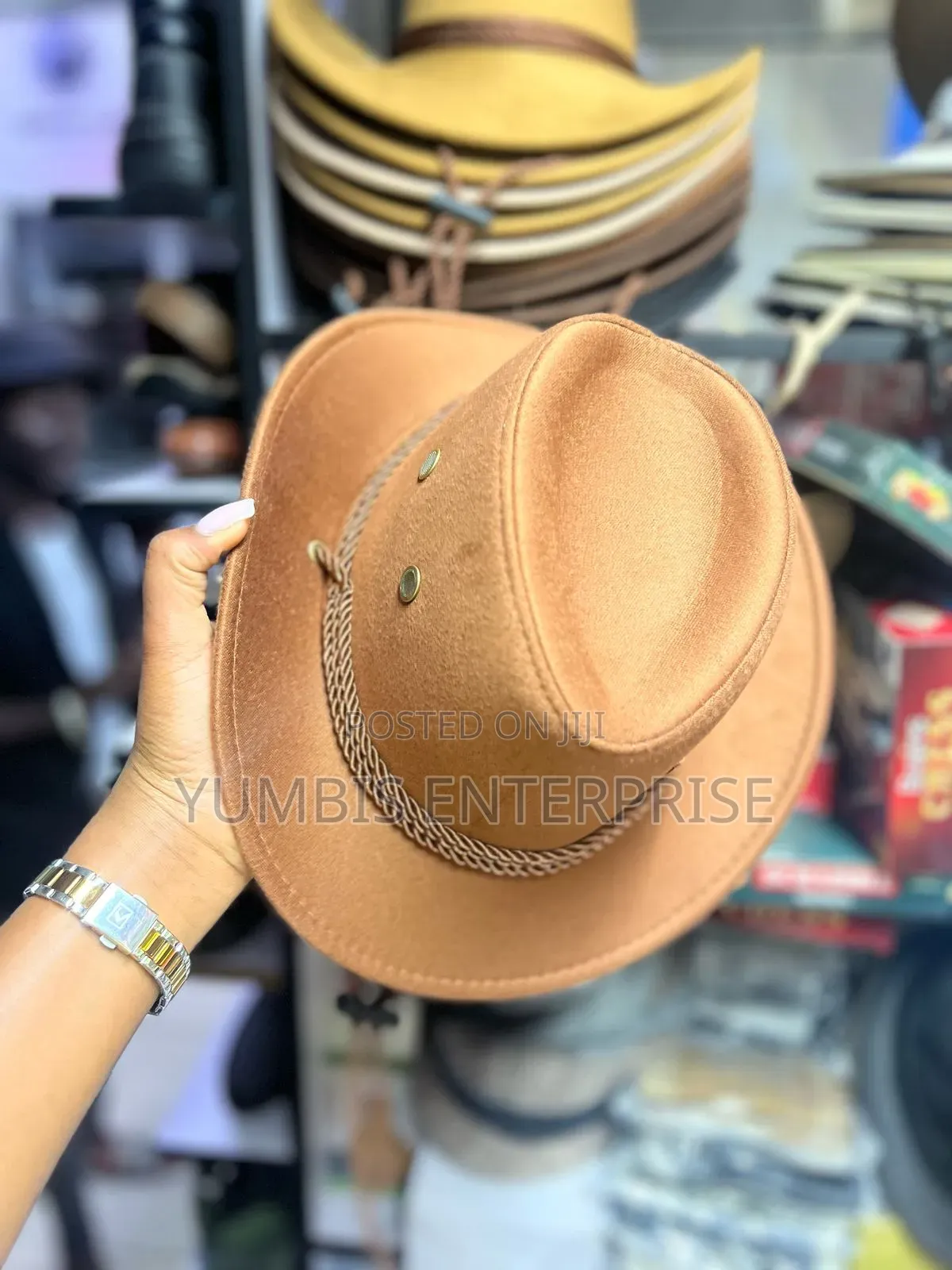 Brown Kids _Cowboy'' Hats Fits 4yrs Above