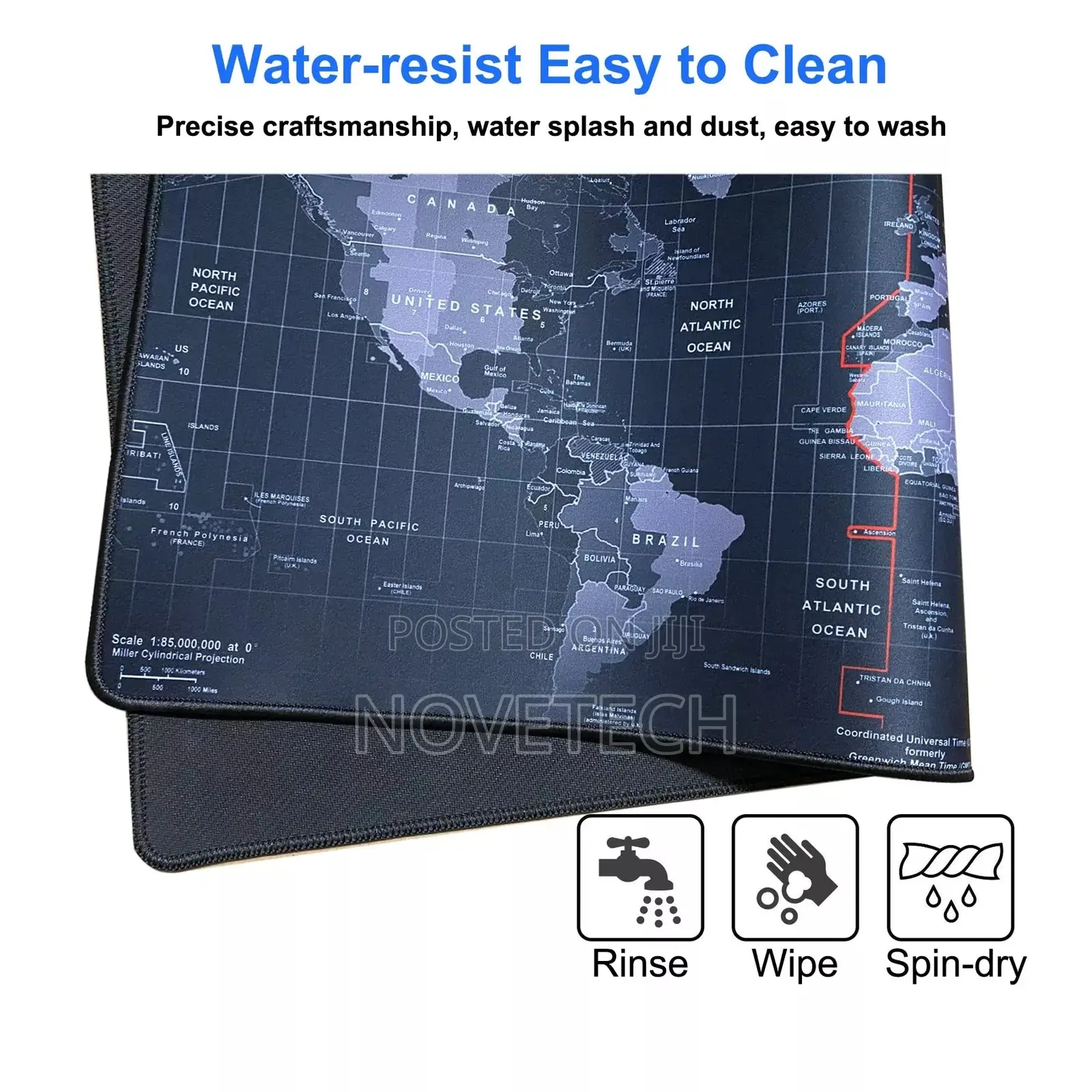 World Map Gaming Mouse Pad Desk Keyboard Mousepad Computer