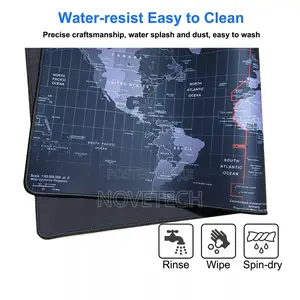 World Map Gaming Mouse Pad Desk Keyboard Mousepad Computer