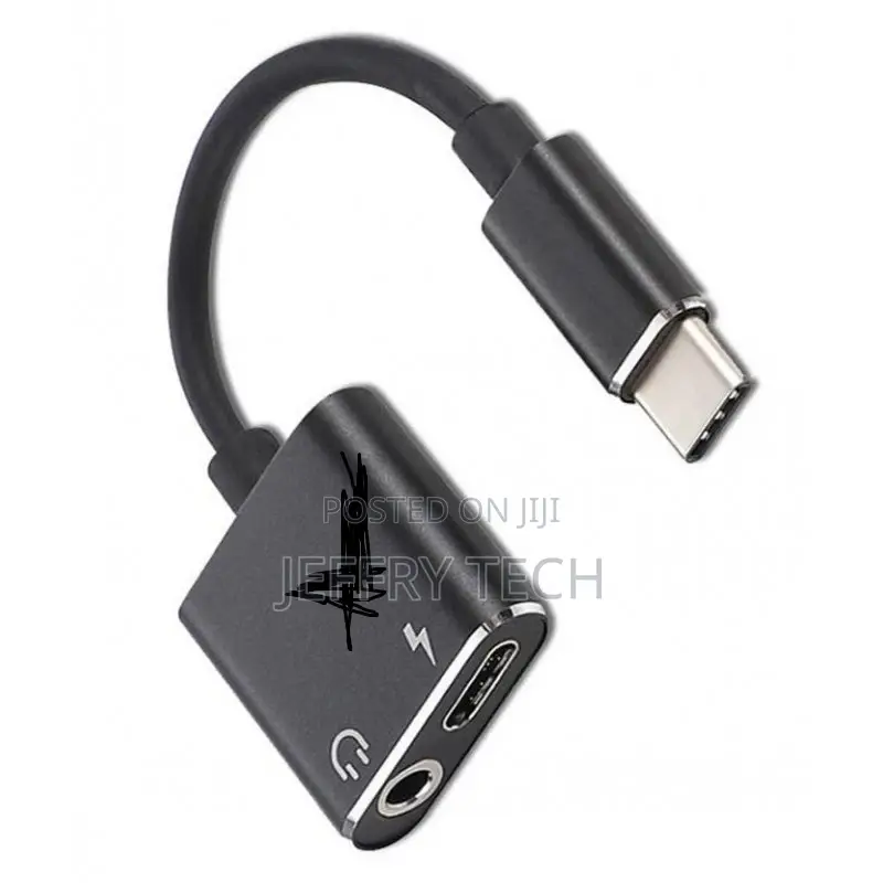 2-in-1 Usb Type-C to 3.5mm Audio Jack and Usb Type-C Charger
