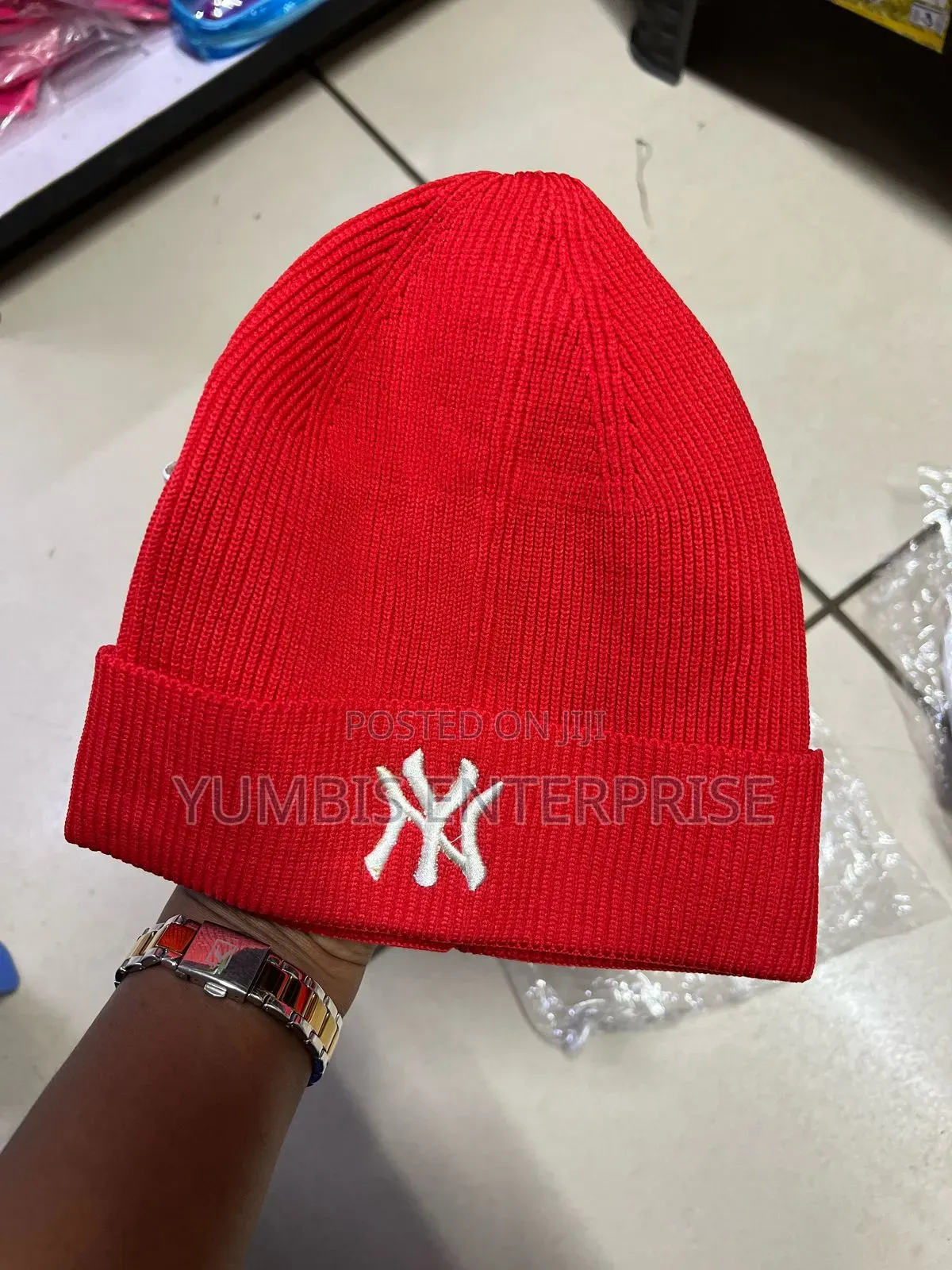 Red Ny Quality Beanies at 600