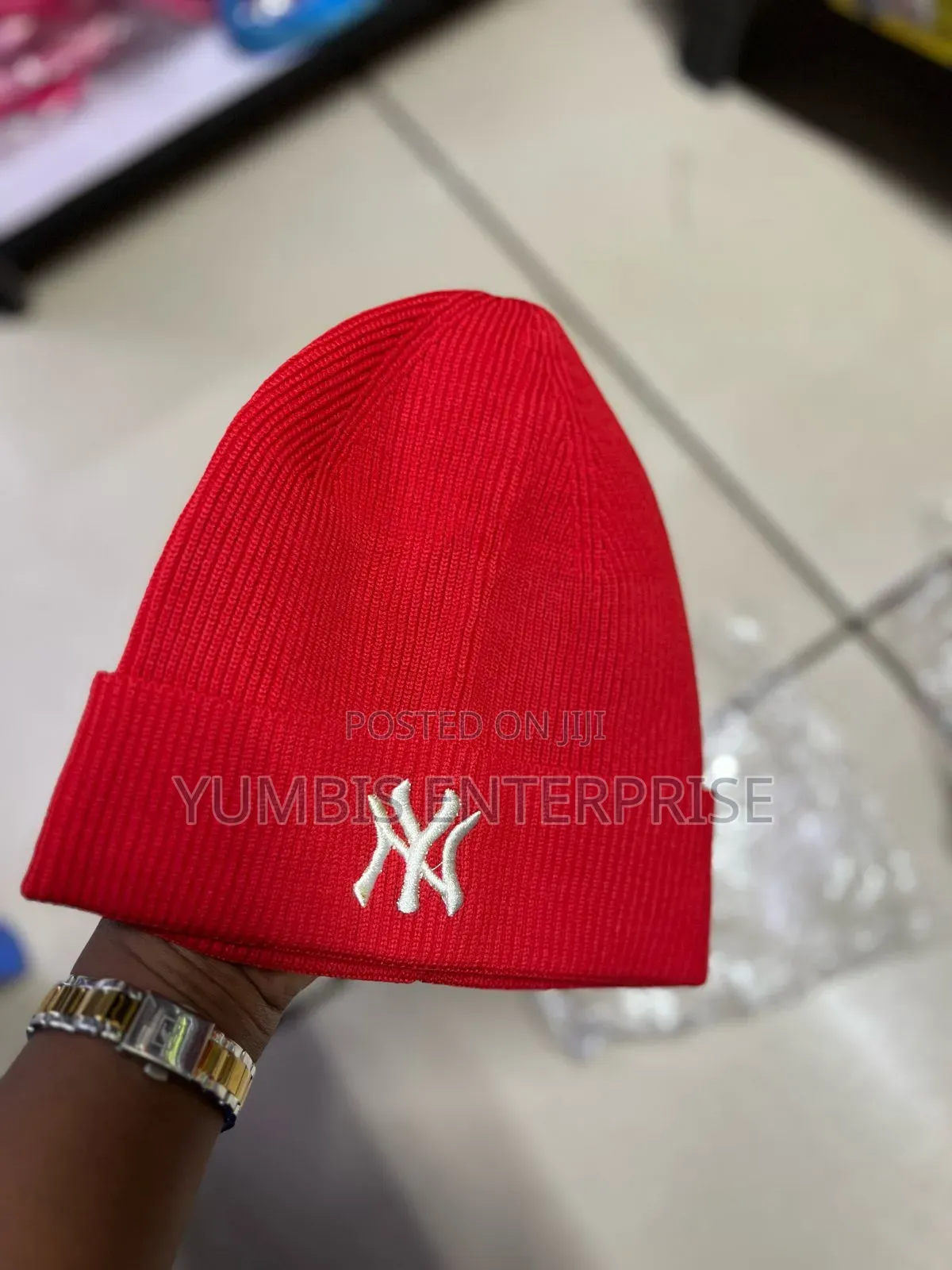 Red Ny Quality Beanies at 600