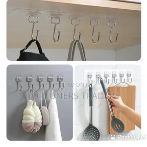 6 Hooks Strong Adhesive Wall Hangers