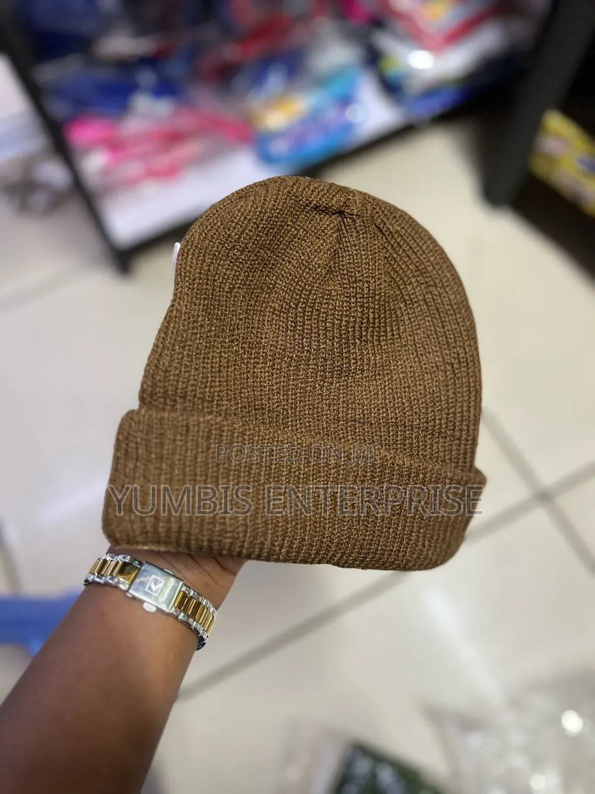 Brown Plain Beenies (Beanie) Hats Each at 600