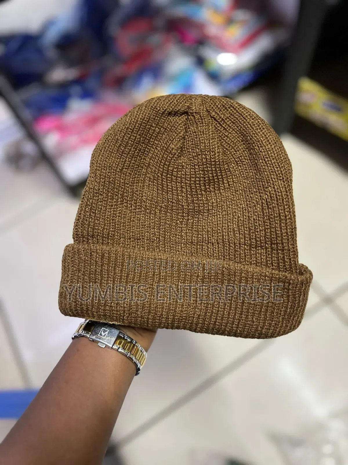 Brown Plain Beenies (Beanie) Hats Each at 600