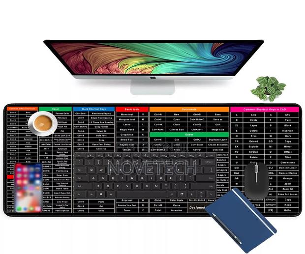 Large Mouse Pad Shortcut Keys Desk Pad Mat Non Slip Mousepad