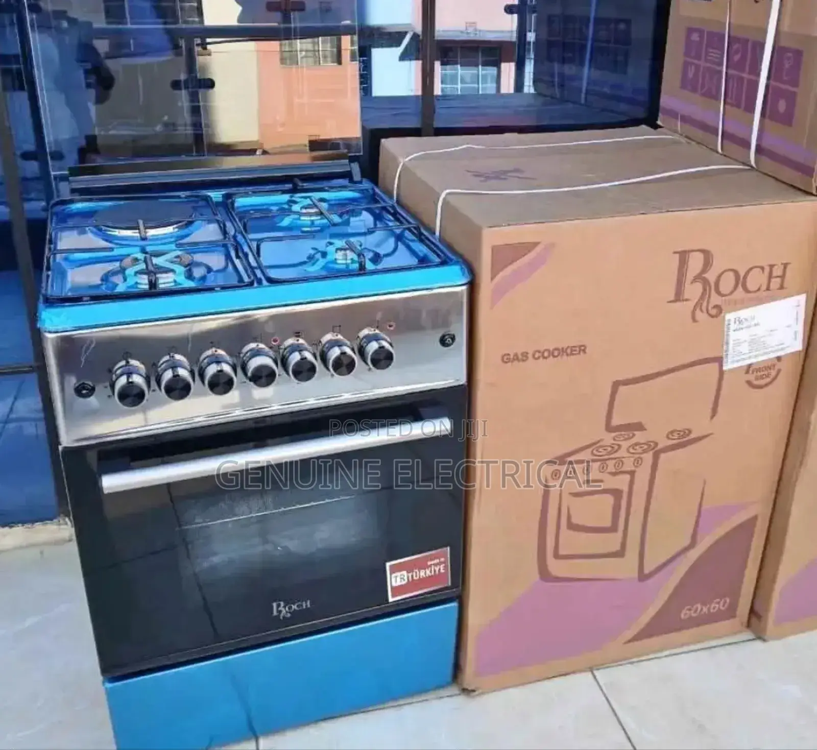 Roch 60*60 3 Gas + 1 Hotplate Standing Cooker Electric Oven