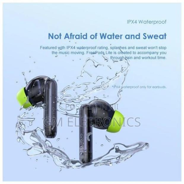 Oraimo Freepods Lite- Nebula Blue With Green Tips. - thumbnail 2