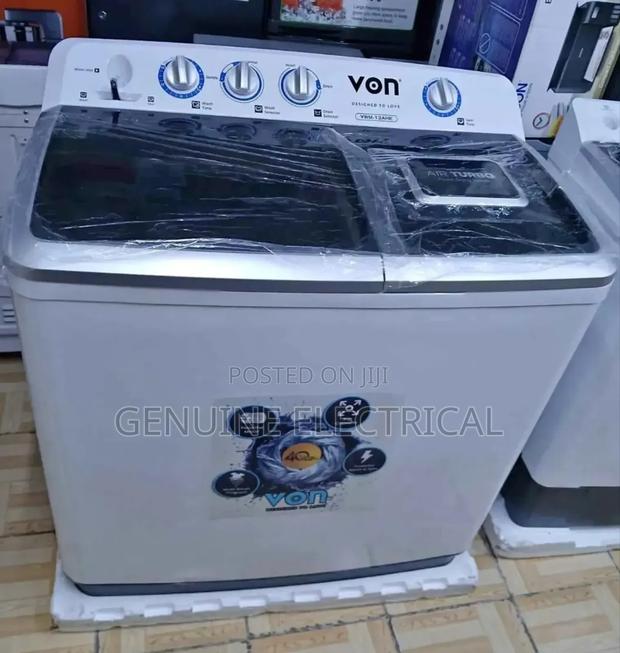 *Von 13kg Washing Machine, Twin Tub White
