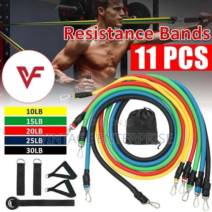 Full Body Exercise Multipurpose High Elastic Rubber Band Set