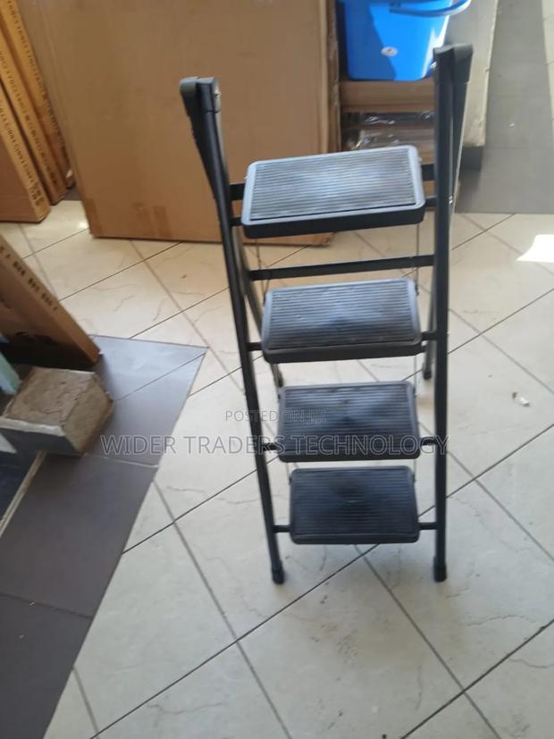 *4-Step Black Foldable *Ladder-Height 100cm - thumbnail 2