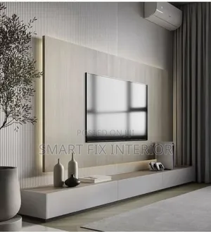 Tv Stand/Fluted Panels/Mable Sheet Design and Installation