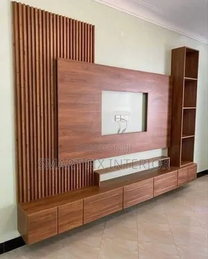 Tv Stand/Fluted Panels/Mable Sheet Design and Installation
