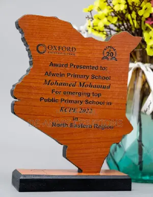 Wooden Kenyan Map Award