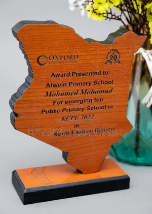 Wooden Kenyan Map Award