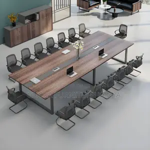 Boardroom Tables:2.4 Meters Manufactured Wood Meeting Table