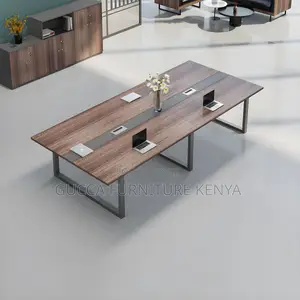 Boardroom Tables:2.4 Meters Manufactured Wood Meeting Table