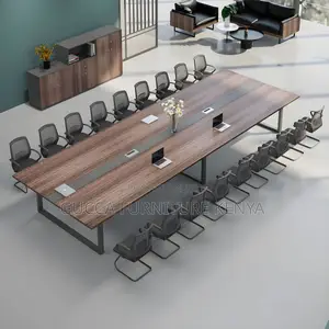 Boardroom Tables:2.4 Meters Manufactured Wood Meeting Table