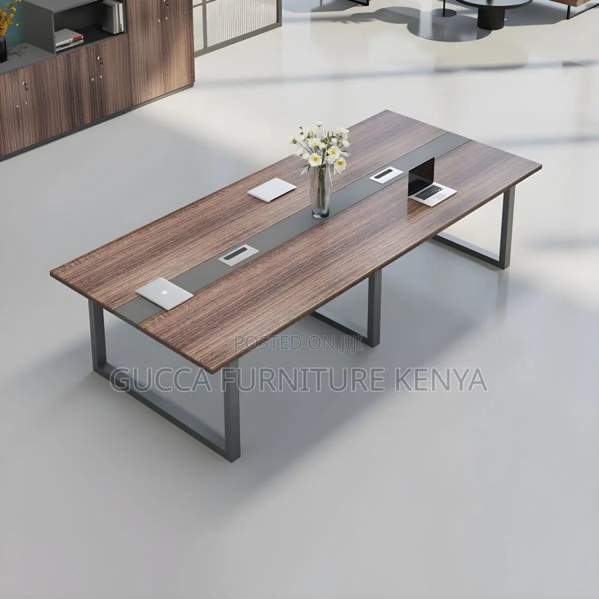 Boardroom Tables:2.4 Meters Manufactured Wood Meeting Table