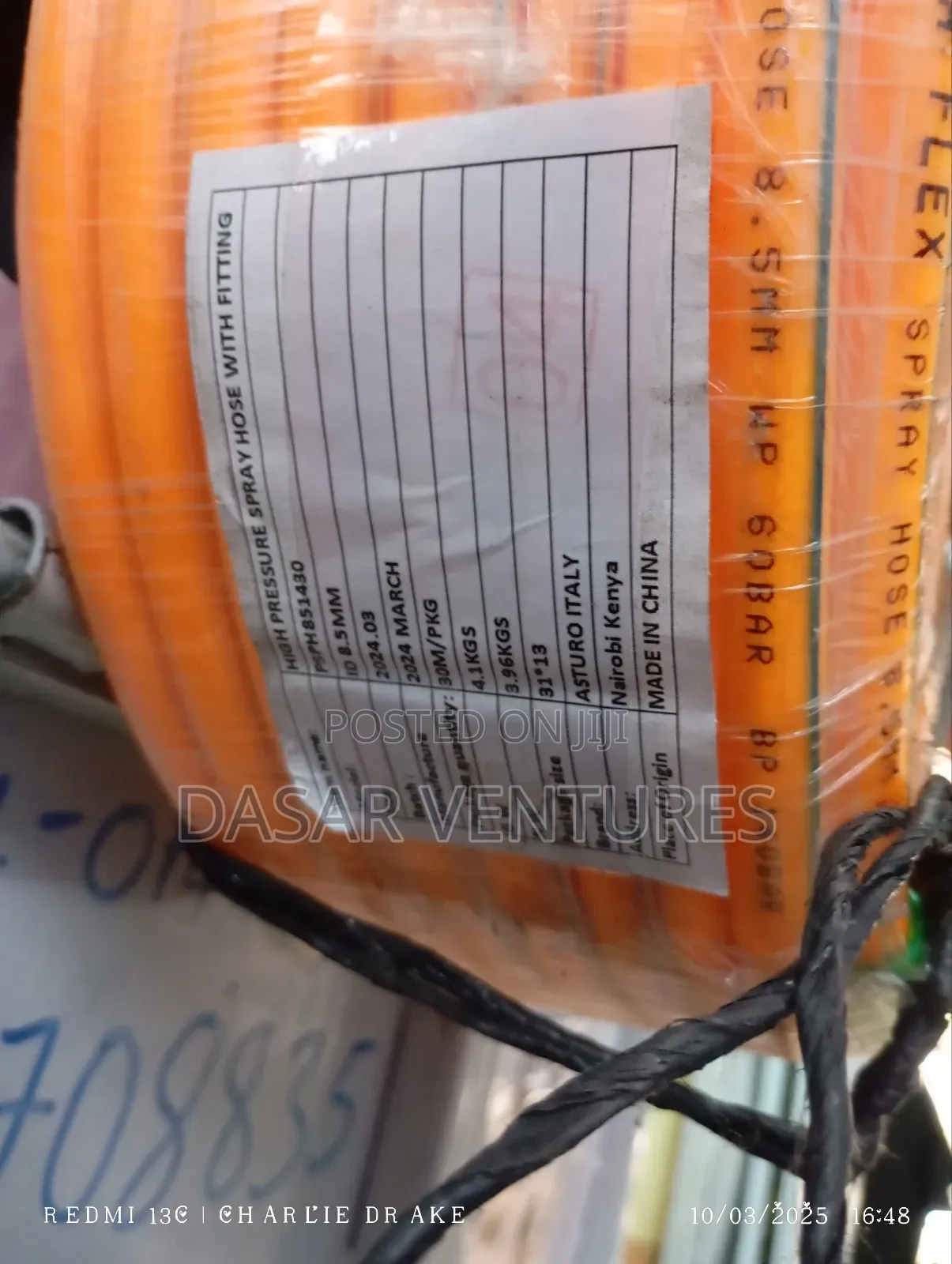 High Pressure Spray Hose 30m - Sprayer Pipe