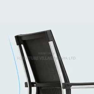 Upholstered Task Chair in Ink With Ergonomic Armrest