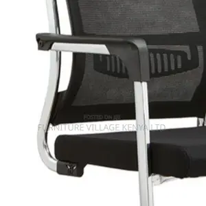 Upholstered Task Chair in Ink With Ergonomic Armrest