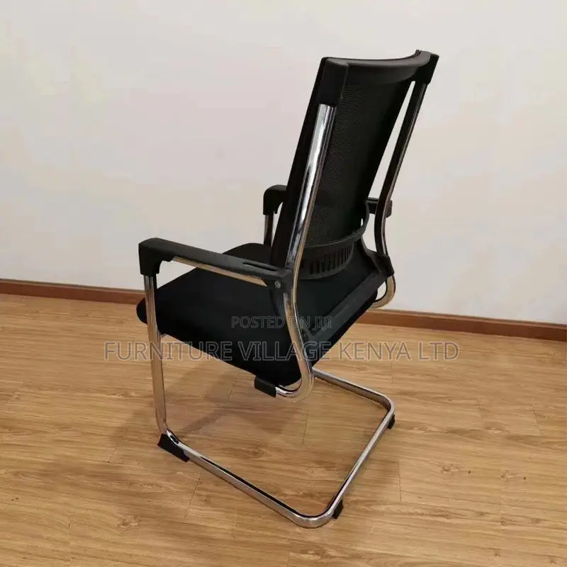 Upholstered Task Chair in Ink With Ergonomic Armrest