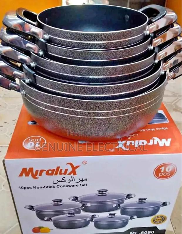New Stock 10 Pieces Miralux Nonstick Sufuria