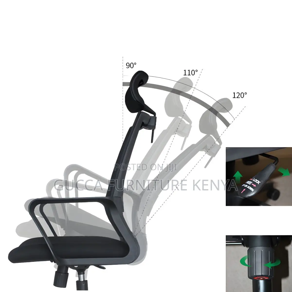 Office Chairs:Ergonomic Microfiber Black Task Mid-Back Chair