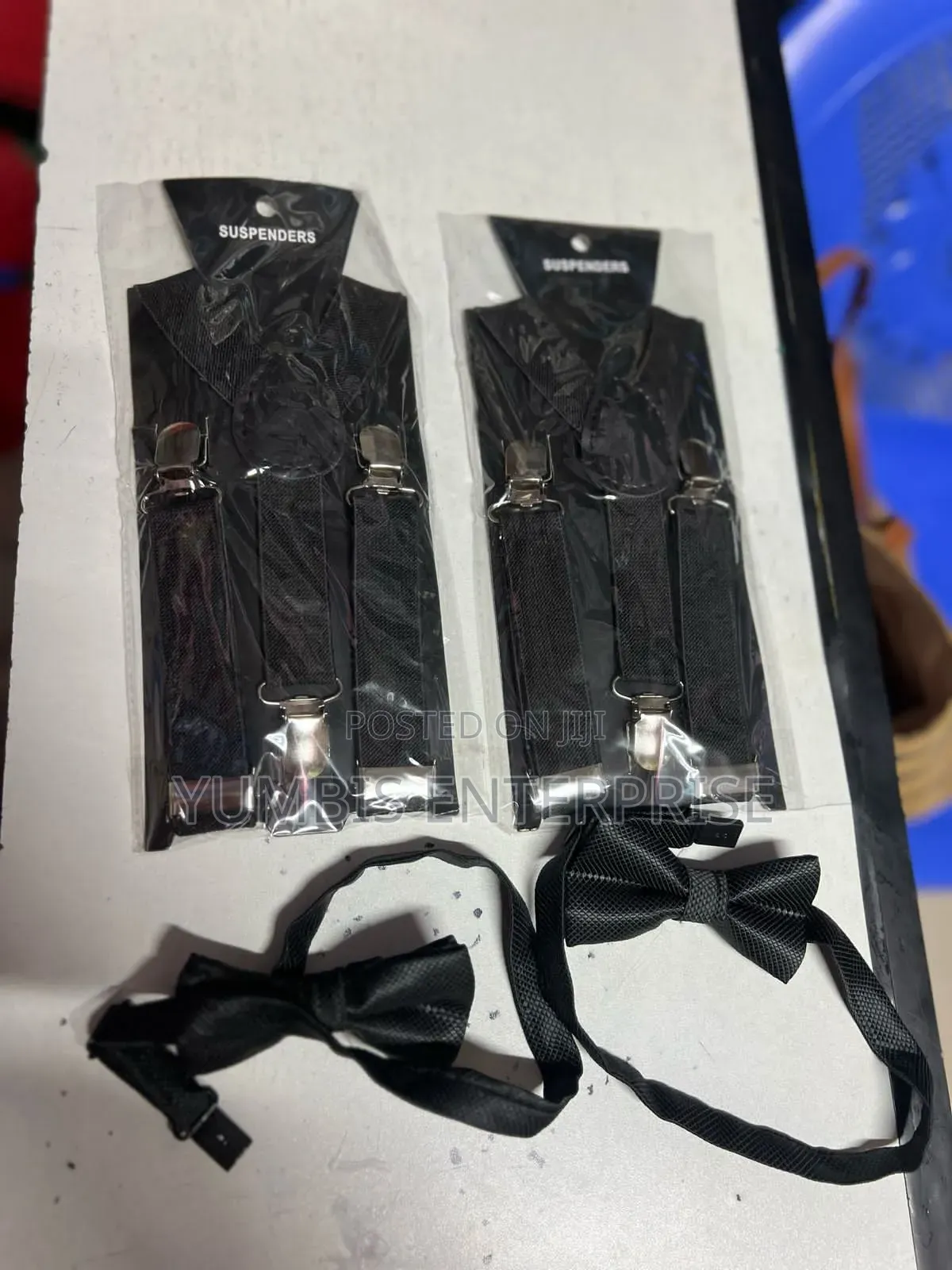 Kids Black' Suspenders With, Bowties at 700