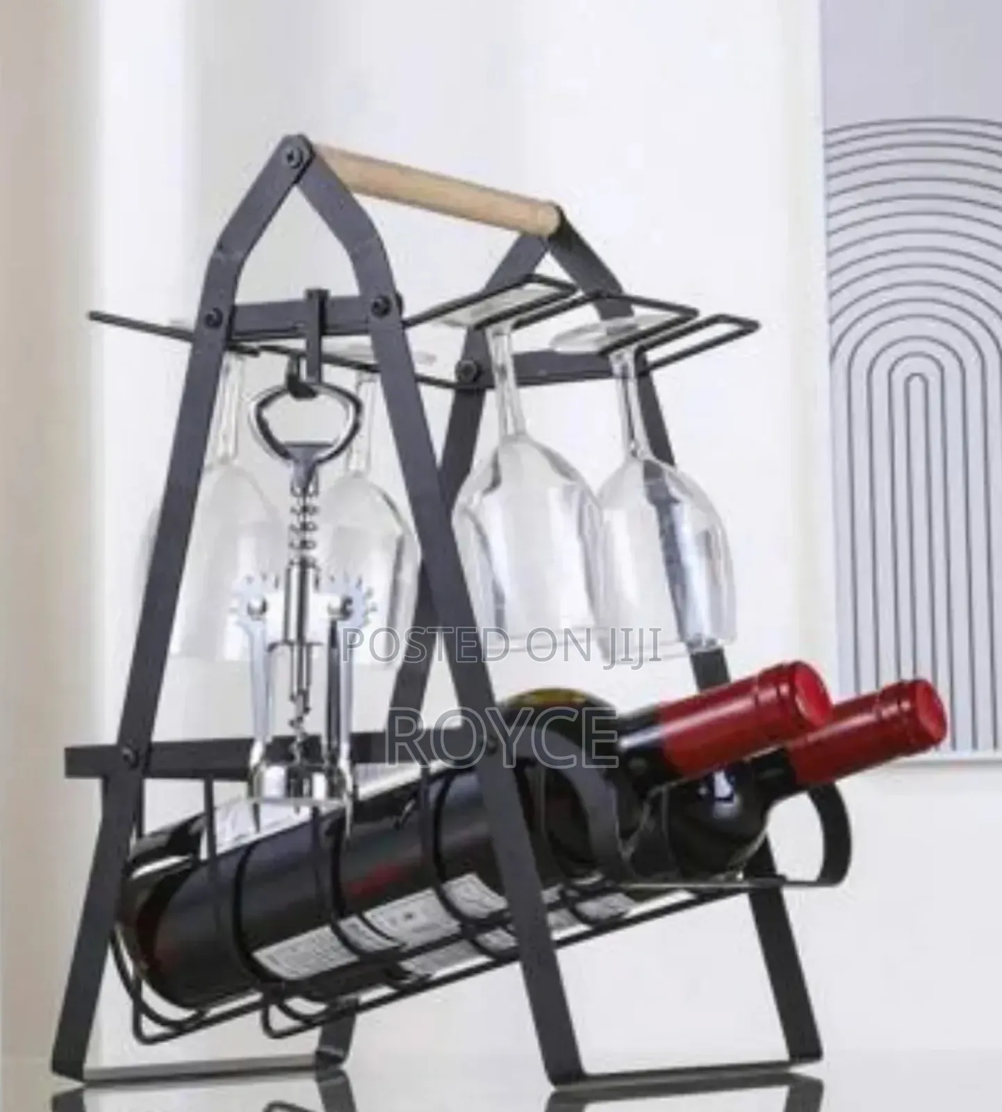 Metallic Countertop Wine Rack