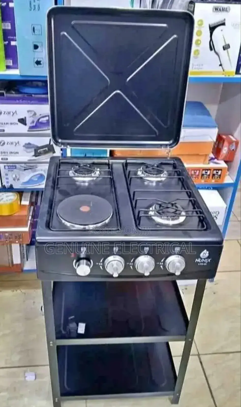 Nunix 3 +1 ( 3 Gas +1 Electric) Automatic Standing Burner